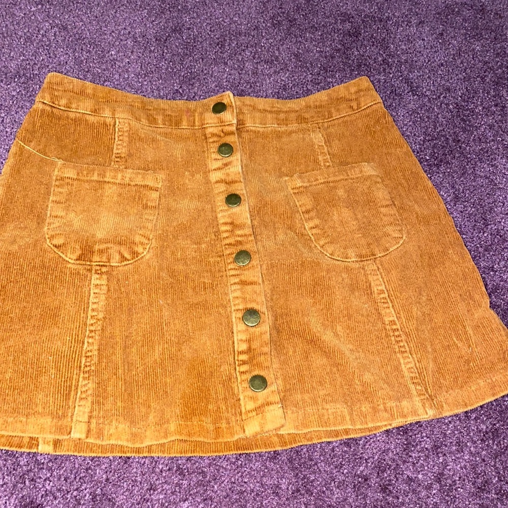Brown button up skirt